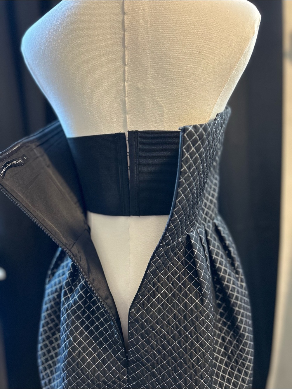 Strapless Geometric Pattern Dress - Picture 8 of 10